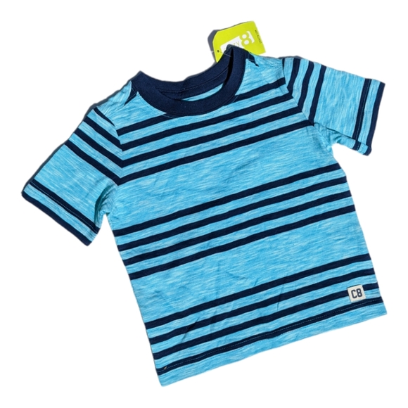 Crazy 8 12-18 months Blue Striped Tshirt - Picture 1 of 4